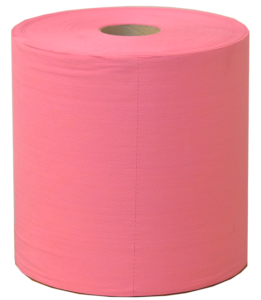 Pink nonwoven roll