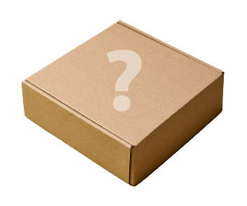 Plain brown box with question mark and transparent background to signify new nonwoven product format